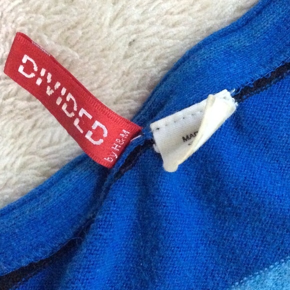 Blue/black boat neck long sleeve knitted sweater - Picture 5 of 5